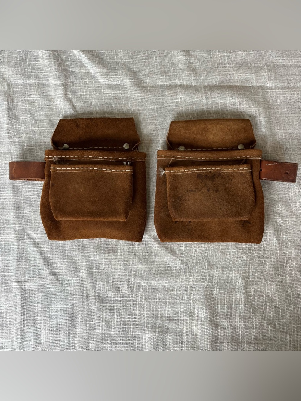 Vtg Leather Tool Belt Pouches